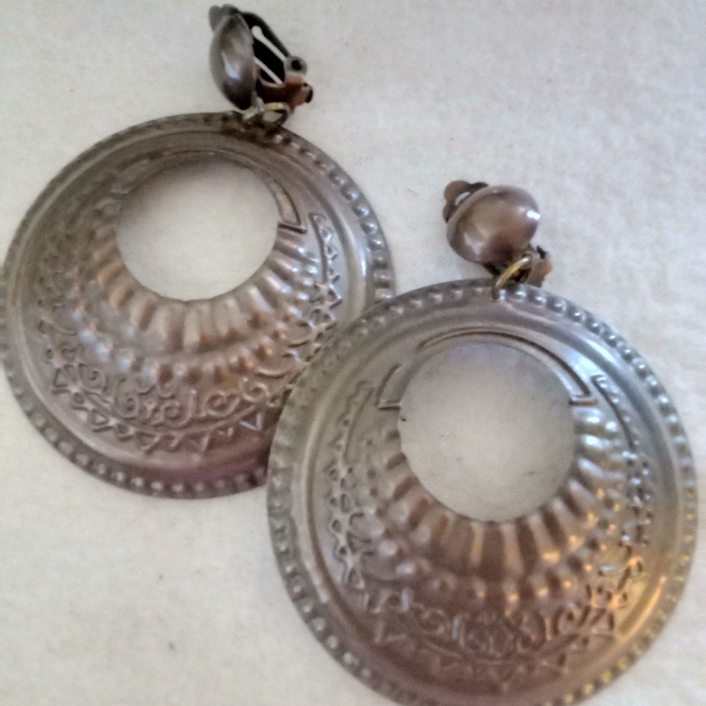 Pair of Large Clip Earrings